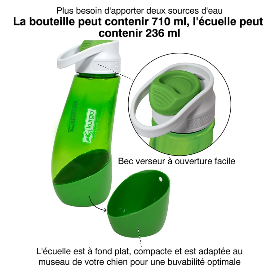 Gourde à bol intégré - vert