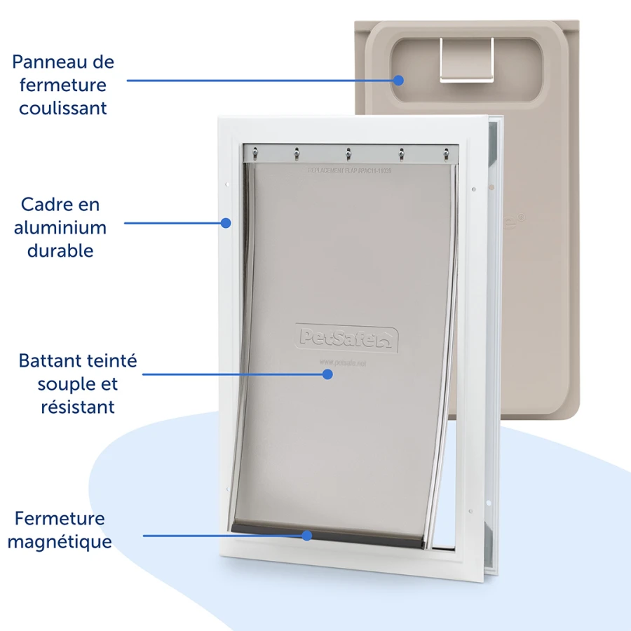 Porte 2 positions - Aluminium