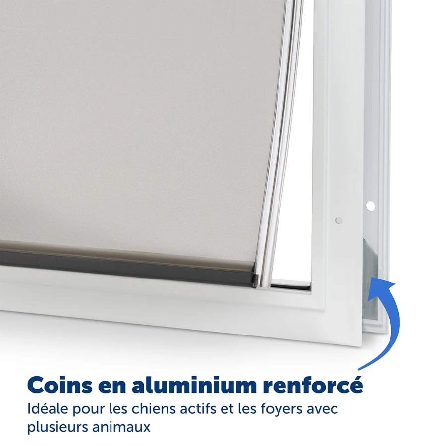 Porte 2 positions - Aluminium