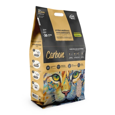Litière agglomérante Carbon