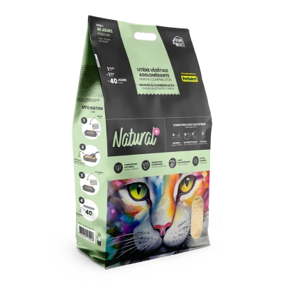 Litière agglomérante végétale 350% - 5L