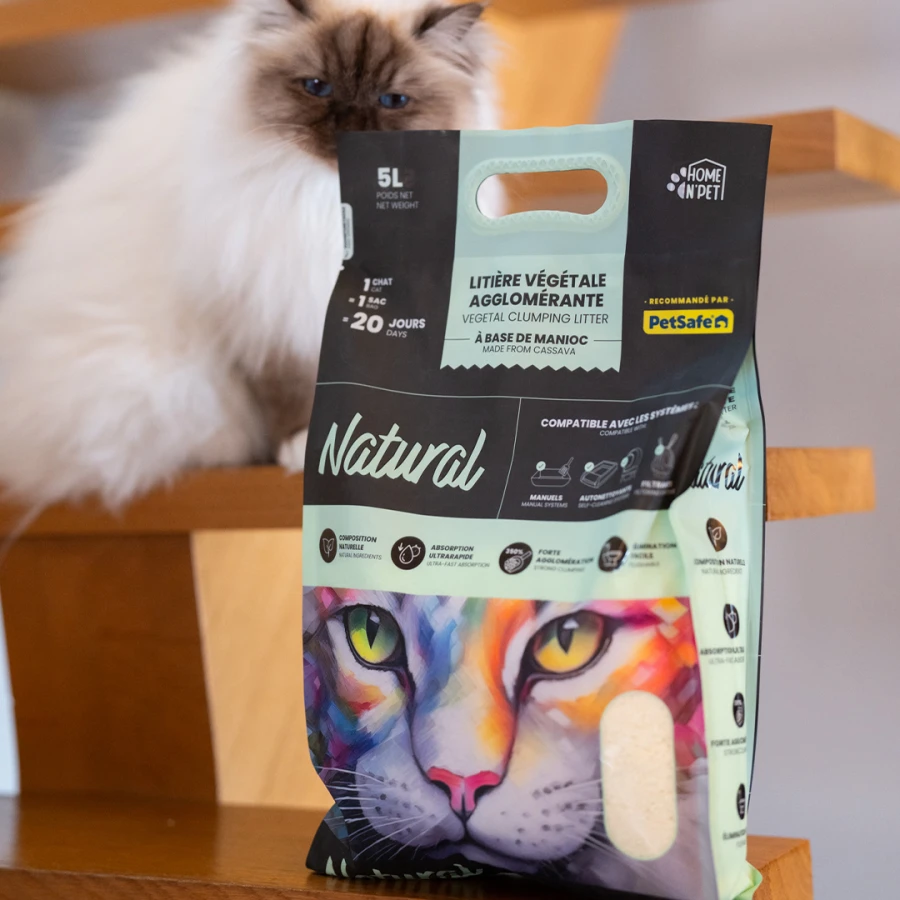 Litière agglomérante végétale 350% - 5L