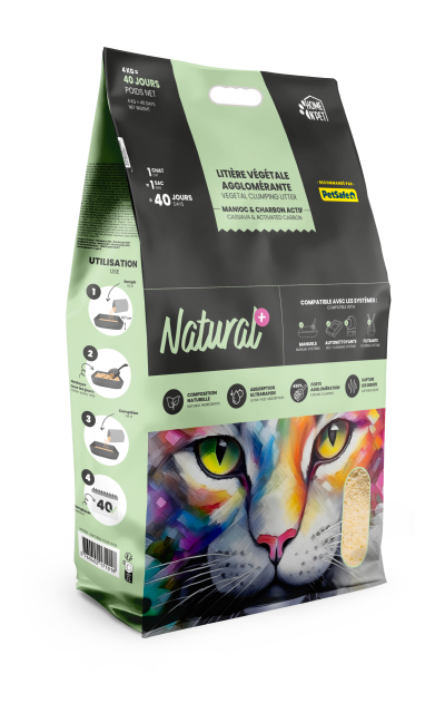 LITIERE AGGLOMERANTE NATURAL PLUS 4KG HP6110