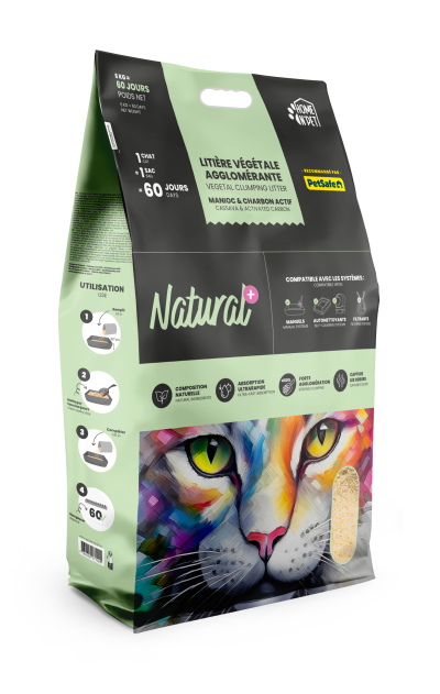 LITIERE AGGLOMERANTE NATURAL PLUS 6KG HP6111